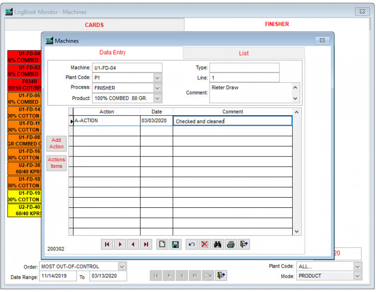 LogBook Monitor Corrective Action